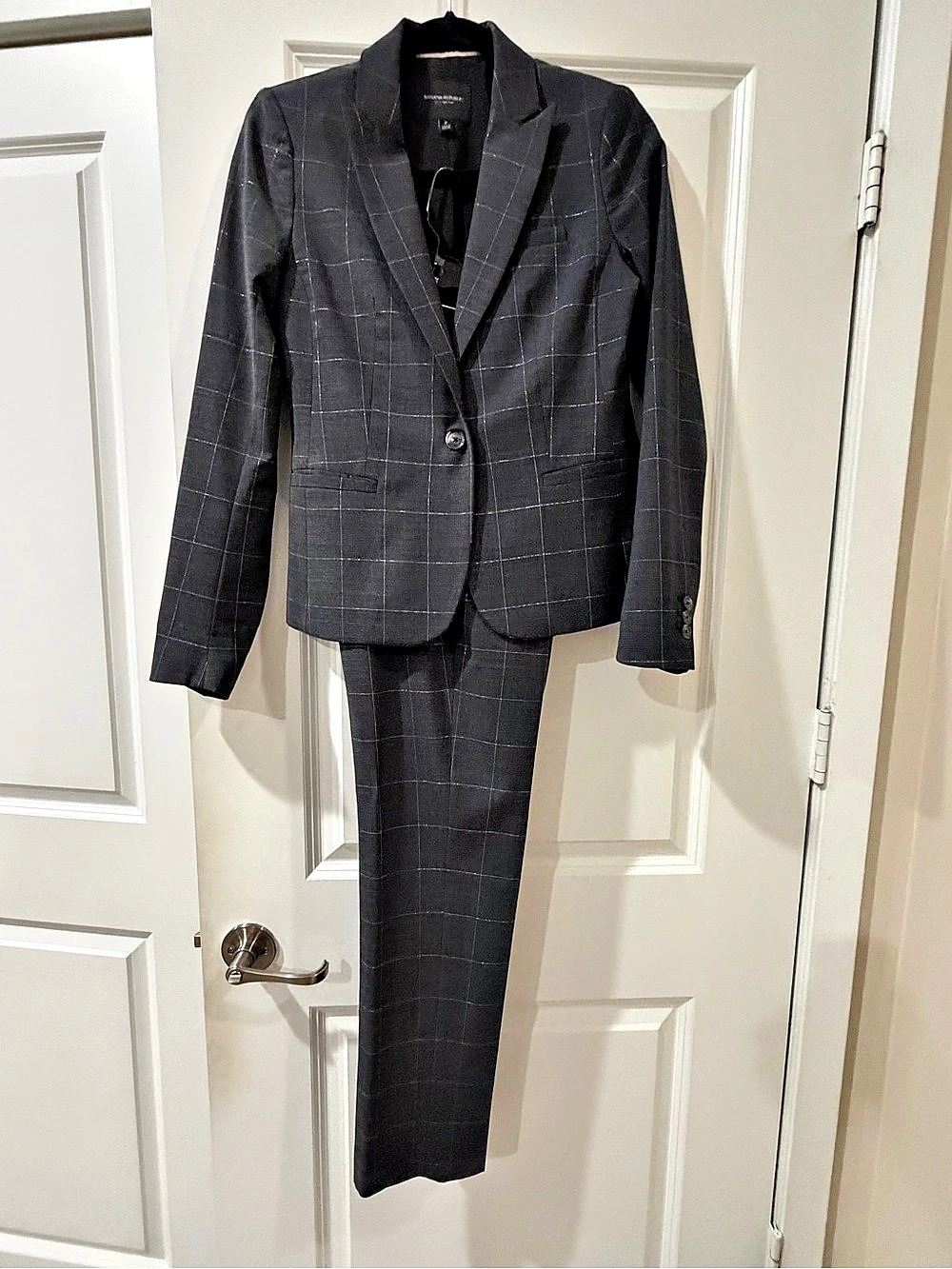 Banana Republic Women's Checkered Pantsuit Gray Size 2